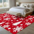 thumbnail image 4 of 8x10 Area Rugs for Living Room, Red White Christmas Non Slip Area Rugs for Kitchen Bedroom Entryway, Xmas Tree Snowflake Winter Abstract Washable Carpet Runner Rug Floor Mats for Bedroom Home Decor, 4 of 9