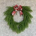 thumbnail image 3 of 18.2Inch Norfolk Pine Wreath for Front Door, Real Touch Norfolk Pine Wreath Artificial Green Wreath Greenery Realistic Wreath Holiday Decoration for Home Decor, 3 of 7