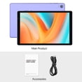 thumbnail image 6 of 10 Inch Tablet, Android 14 Tablets, 4(2+2) GB RAM, 32GB ROM, 1280x800 IPS, Quad Core CPU, WiFi 6, 6000mAh Battery, Purple, 6 of 9