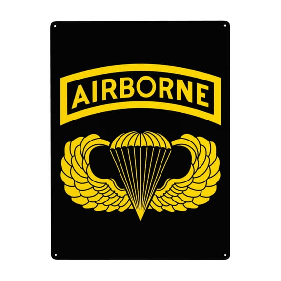 Airborne Metal Sign Decor Tin Hanging Picture Wall Decoration 12x16 Inches