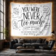 thumbnail image 6 of Were Never Much With Motivational Most Prominent, Inspirational Illustration for Quote Lovers, Wall Decor, Valentine's Day Gift, Tapestry Wall Hanging for Dorm and Living Room, 6 of 7