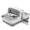 White/Gray - New Version, variant on Sizzix Big Shot Machine Only (White & Gray) with Standard Platform