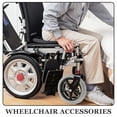 thumbnail image 3 of QUMIIRITY 2 Pcs Roulettes de Fauteuil Roulant Assemblage Roues avant Acier Gris Résistant à l'Usure Espaces Étroits, 3 of 6