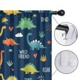 thumbnail image 4 of Blackout Kids Curtains,Dinosaur Pattern with Text Elements Childrens Insulated Curtains Set Of 2,Bedroom Essentials,Toddler Room Decor 52"x84", 4 of 5