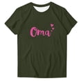 thumbnail image 1 of Camiseta de Manga Corta de Cuello Redondo con Impresión de la Carta para las Mujeres, Casual Diario Y Top de Fiesta, 1 of 4