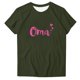 thumbnail image 1 of Camiseta de Manga Corta de Cuello Redondo con Impresión de la Carta para las Mujeres, Casual Diario Y Top de Fiesta, 1 of 4