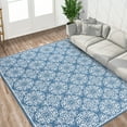 thumbnail image 2 of HOMERRY 9' x 12' Area Rug for Living Room Washable Bedroom Floral Carpet for Floor Decoration, Blue, 2 of 6