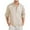 Khaki, variant on FUNDUFI Mens Linen Shirts Long Sleeve Casual Solid Color Oversized Cotton Linen Shirts For Men Soft Loose Fit Summer Shirt Tops Leisure Men's Dailywear