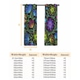 thumbnail image 6 of Abstract Flower Blackout Curtains for Bedroom, Geometric Colorful Floral Leaf Plant Thermal Insulated Kitchen Drapes with Grommets, Light Blocking Window Treatment, 2 Panels 42" x 63", 6 of 7
