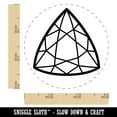 thumbnail image 2 of Trilliant Triangle Gem Diamond Cut Jewelry Self-Inking Rubber Stamp Ink Stamper - Orange Ink - Small 3/4 Inch, 2 of 7