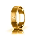 thumbnail image 1 of Solid 14k Yellow Gold Polished Designer Screw Back Wedding Rings Mm, 1 of 6