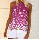 thumbnail image 2 of Mujeres Casual Impreso Sin Mangas Halter Sin Tirantes Cuello Redondo Jersey Blusa Tops Wmkox8yi bvn3711, 2 of 8