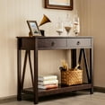 thumbnail image 4 of Gymax Console Table Accent Sofa Side Table with Drawer Shelf Entryway Espresso, 4 of 10