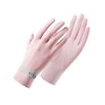 thumbnail image 2 of NIBOLOG 1 Pair Anti-slip Silicone Fingertip Opening Summer Gloves Buttons Cuff Ladies Anti-UV Ice Silk Thin Gloves for Outdoor, 2 of 8