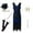 Blue, variant on TJAZFJPA Corset Dress Women's Evening Dress Beaded Sequin Fringe Skirt Set Romper Dress Sparkly Dresses for Women