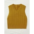 thumbnail image 5 of Lindreshi Cropped Tank Tops for women's Knitted V-neck Vest Sleeveless Pullover Uniform Cropped Sweater, 5 of 5