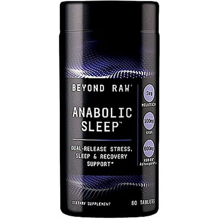 BEYOND RAW Anabolic Sleep | Duel-Release Stress, Sleep, & Recovery Support | 60 Tablets
