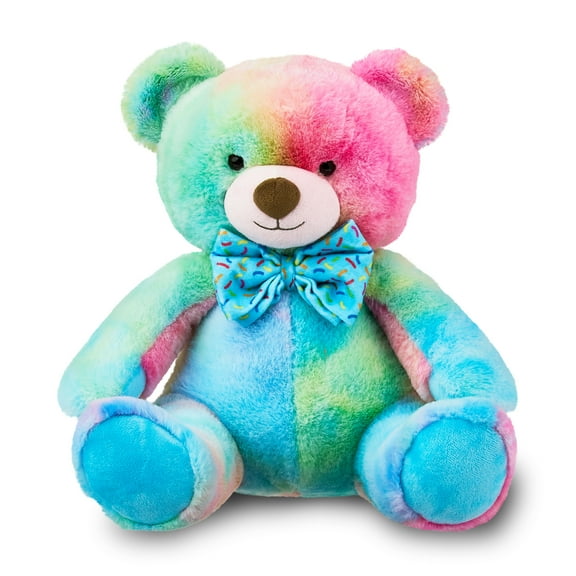 Bear Plush Toy with Bow Tie, Multicolor, 11", by Way To Celebrate