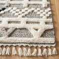 thumbnail image 3 of SAFAVIEH Casablanca Cohen Geometric Wool Shag Area Rug, Ivory/Black, 5' x 8', 3 of 9