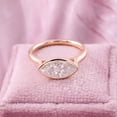 thumbnail image 5 of solitaire jewels 1.5CT East West Bezel Set Marquis Moissanite Engagement Ring For Women, 10K Rose Gold, 5 of 9
