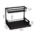 thumbnail image 4 of Tivonel 2-Tier Under Sink Organizer | Pull-Out Sliding Storage for Kitchen, Bathroom, Laundry Cabinet | L-Shaped Design, Rust-Resistant Metal Frame |  Black (1 Pack), 4 of 8