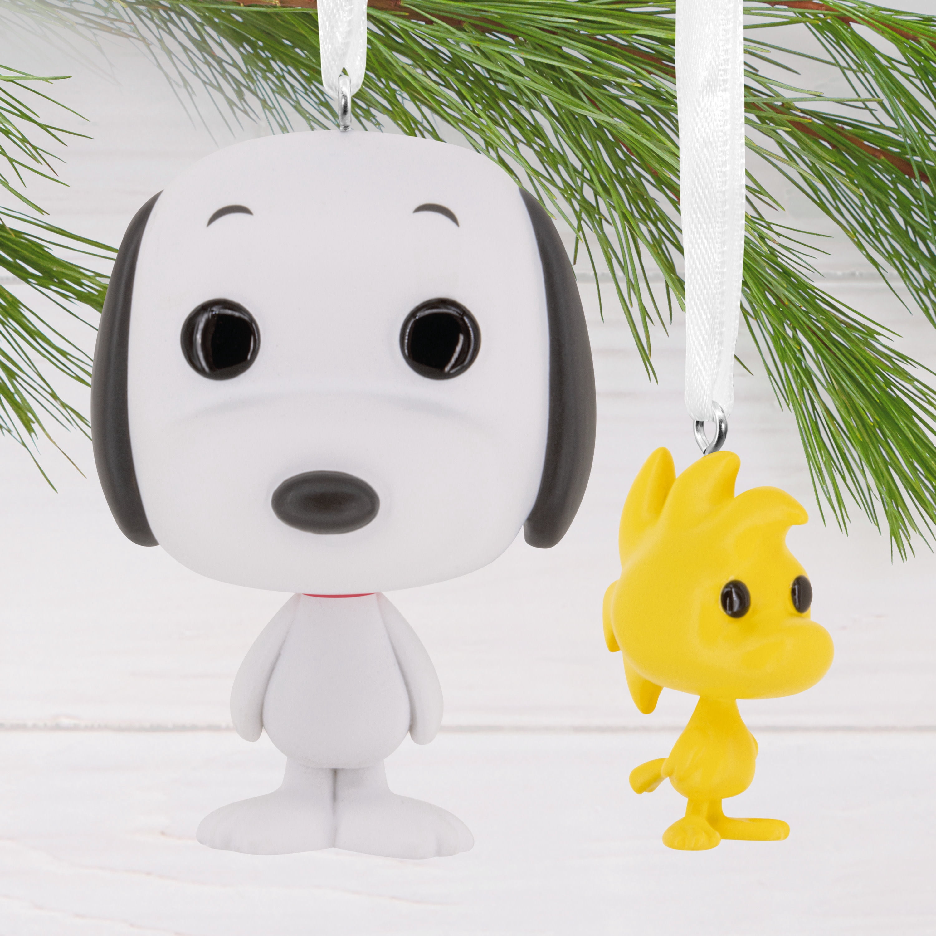 Hallmark Christmas Ornaments (Snoopy and Woodstock Funko POP!), Set of 2