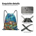 thumbnail image 4 of Saiise Sea World Pattern Sports Drawstring Backpack - String Swim Gym Bag with Wet Proof Pocket for Women&Men-Medium, 4 of 6