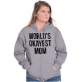 thumbnail image 5 of World's Okayest Mom Hilarious Mothers Zip Hoodie Sweatshirt Women Brisco Brands S, 5 of 6