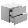 thumbnail image 5 of Modway Daybreak 24" Modern Wood/Ceramic Bathroom Vanity in Light Gray/White, 5 of 8