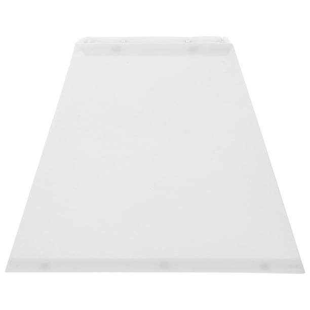 Pantalla cuadrada de repuesto de 25 cm (10 pulgadas) para lámpara de mesa o de pie. Tela de lino natural. Requiere montaje sencillo. Blanca.