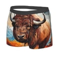 thumbnail image 2 of Daiia Oil Painting Style Iceberg Yak Men's Underwear Boxer Briefs, Cotton Stretch Moisture-Wicking Underwear-Small, 2 of 9
