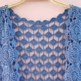 thumbnail image 4 of GEWSEY Womens Crochet Cardigan Boho Solid Color Knitted Vest Hollow Out Summer Open Front Sleeveless Kimonos Cardigan (Blue, One Size), 4 of 6