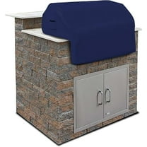 Covers & all Built-in Outdoor Grill Cover, Durable 12 Oz Waterproof Cover Max Material with Air Pocket & Elastic for Snug Fit (36" W x 26" D x 24" H Inches, Blue)