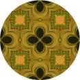 thumbnail image 1 of Ahgly Company Indoor Round Patterned Dark Bronze Brown Area Rugs, 8' Round, 1 of 6