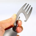 thumbnail image 5 of CNKOO Clearance! Multi Tool Spork Stainless/Titanium Steel Spoon Fork Carabiner and Bottle Opener, 5 of 5