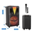 thumbnail image 2 of AIRAMP Bocina Bluetooth Grande con Potencia M&aacute;xima de 15 W con Ruedas Karaoke Bocina y Micr&oacute;fono Ideal para Fiestas Grandes y Uso en Exteriores Compatible con USB/TF/Rec/AUX, 2 of 9