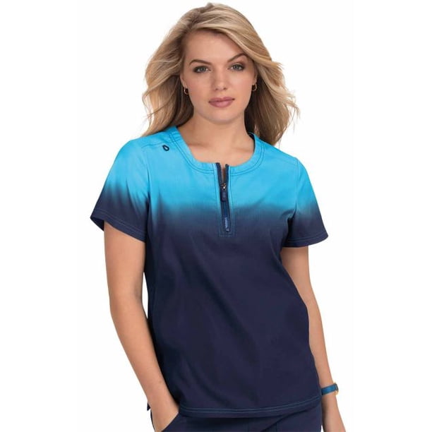 scrub tops with zipper pockets