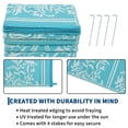 thumbnail image 2 of HIWEAVERLight Blue8'x 10' Outdoor Rug Garden Decor Geometric Floral Carpet Plastic Straw Waterproof Reversible Patio Area Rug for Balcony Deck Picnic Portable Camping Mat, 2 of 8