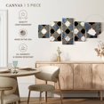 thumbnail image 4 of Elephant Stock Marble Deco Tiles Wall Art - Horizontal Multi Panel Canvas - Living Room Wall Decor - Decor Elements Multi Panel - Gray And Black Decor - 29" x 12", 4 of 4