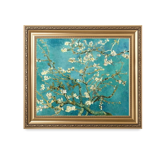 DECORARTS - Blossoming Almond Tree, Vincent Van Gogh Classic Art. Giclee Prints Framed Art for Wall Decor. Framed size: 30x26"