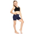 thumbnail image 2 of Stretch Is Comfort Premium Stretch Youth Girls Oh so Soft Biker Shorts| Child  Size 4 -16, 2 of 6