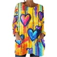 thumbnail image 3 of TaTaai Women’s Casual Round Neck Print Long Sleeve Blouse With Pockets Loose Fit Patterned T Shirts Soft Polyester Daily Holiday Travel Top Gift, 3 of 7