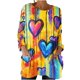thumbnail image 3 of TaTaai Women’s Casual Round Neck Print Long Sleeve Blouse With Pockets Loose Fit Patterned T Shirts Soft Polyester Daily Holiday Travel Top Gift, 3 of 7