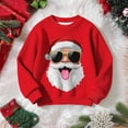 thumbnail image 4 of WQNVRNR Girls Christmas Knit Sweater Crewneck Long Sleeve Casual Comfortable Holiday Cute Pullover Tops Multicolor 5T, 4 of 9
