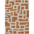 thumbnail image 2 of HomeRoots 593911 8 x 10 ft. Terra Cotta & Gray Abstract Washable Indoor & Outdoor Rectangle Area Rug, 2 of 5