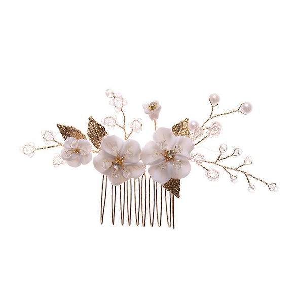 Bridal Headpieces For Wedding Bridal Accessory Floral Decoration 12x7.5cm Rhinestones 1Pcs