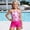 Hot Pink, variant on RTKFRFLM Girls Two Piece Rash Guard Swimsuit with Swim Shorts, UPF 50 Sun Swimwear for Kids Beach Pool Water Play 5–12Y