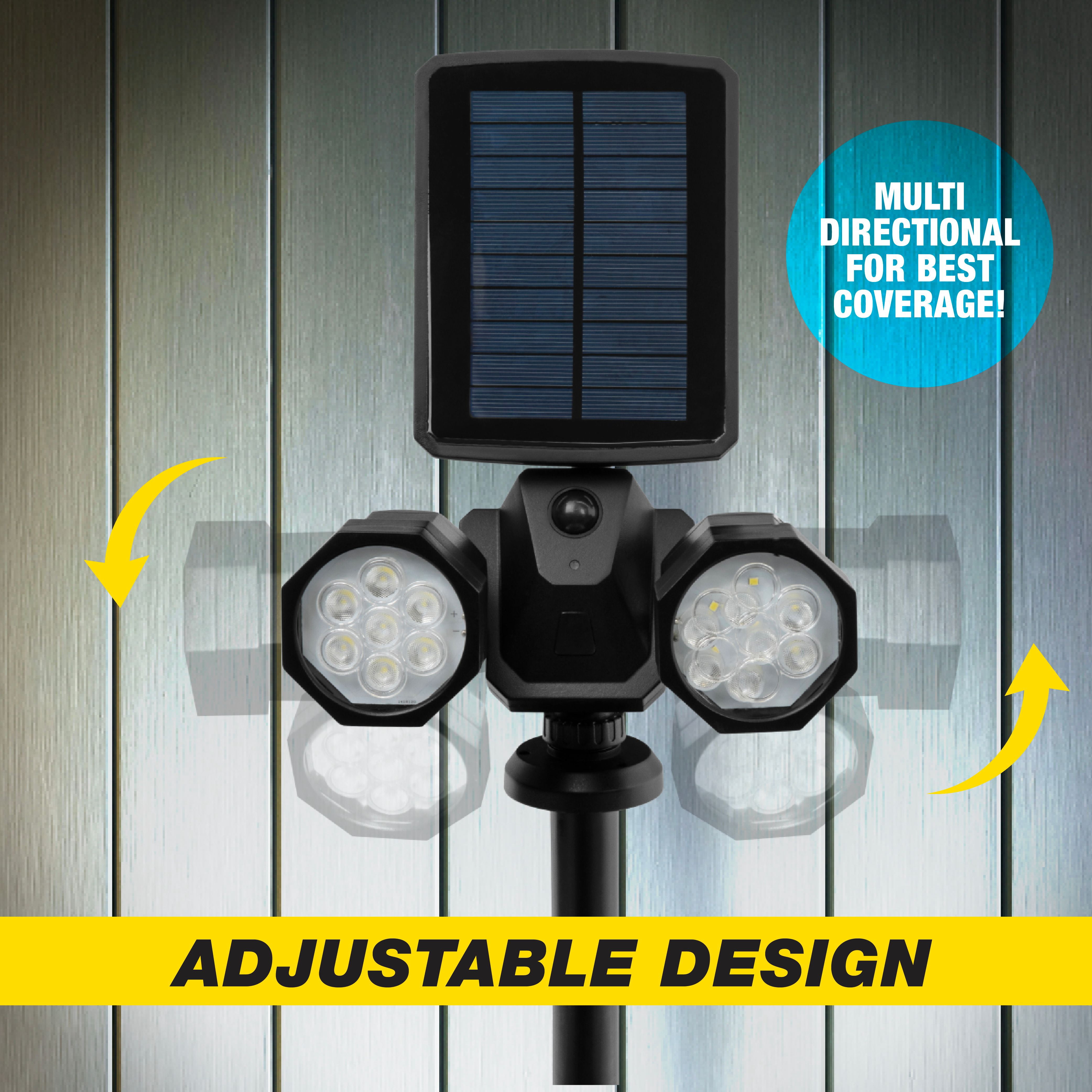 Bell + Howell Bionic Spotlight Duo Solar Spot 25 Feet Motion Sensor, Sun Panels, Waterproof Frost Resistant Patio, Yard and Outdoor Lighting - 2 Pack
