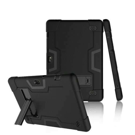 FIEWESEY for Vankyo MatrixPad Z4/Z4 Pro 10 Inch Tablet Case,Heavy-Duty Drop-Proof and Shock-Resistant Hybrid case(Built-in Stand), for Vankyo MatrixPad Z4/Z4 Pro/Llltrade 10 inch Tablet(Black Black)