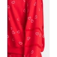 thumbnail image 4 of Valentine's Day Women's Love Scatter Graphic Fleece Top from Way to Celebrate, Sizes S-XXXL, 4 of 5